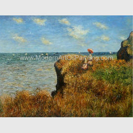 Claude Monet Yağlı Reprodüksiyon, Pourville'de Uçurum Yürüyüşü Tuval Üzerine Yağlıboya 50 X 70 Cm