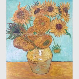 El Boyalı Van Gogh Yağlıboya Reprodüksiyon, Vincent Ayçiçekleri Natürmort Yağlıboya Tablolar