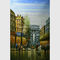 Paris Soyut Resim Eyfel Kulesi / Paris Sokak Tabloları Dokulu Palet Bıçağı
