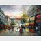 Palet Bıçağı Paris Yağlıboya Paris Caddesi Kalın Yağlı 50 cm x 60 cm Kafeler için