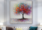 Soyut Renkli Modern Sanat Yağlıboya El Boyalı Ağaç Boyama Oturma Odası Için 32 &quot;X 32&quot;